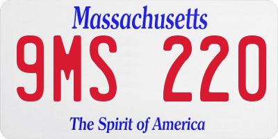 MA license plate 9MS220