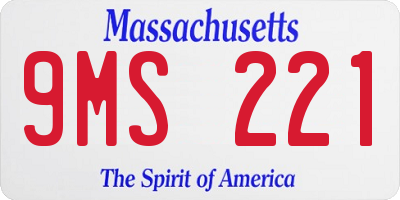 MA license plate 9MS221