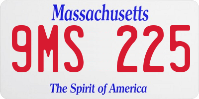 MA license plate 9MS225