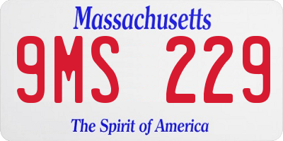 MA license plate 9MS229