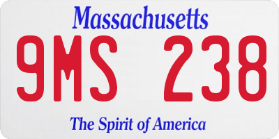 MA license plate 9MS238