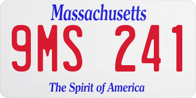 MA license plate 9MS241