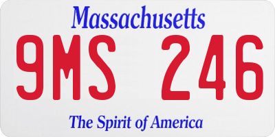 MA license plate 9MS246