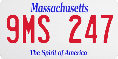 MA license plate 9MS247