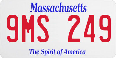 MA license plate 9MS249
