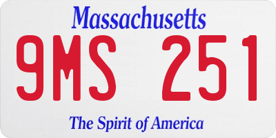 MA license plate 9MS251