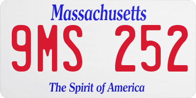 MA license plate 9MS252
