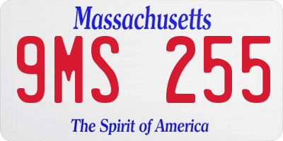 MA license plate 9MS255