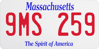 MA license plate 9MS259