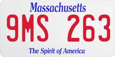MA license plate 9MS263