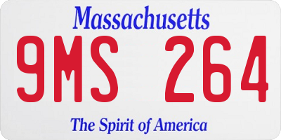 MA license plate 9MS264