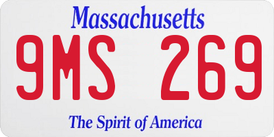 MA license plate 9MS269