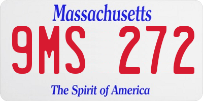MA license plate 9MS272