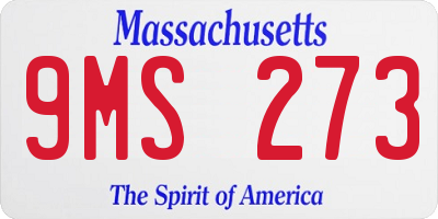 MA license plate 9MS273