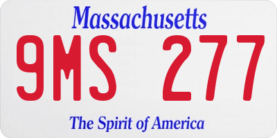 MA license plate 9MS277