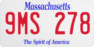 MA license plate 9MS278