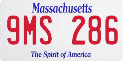 MA license plate 9MS286