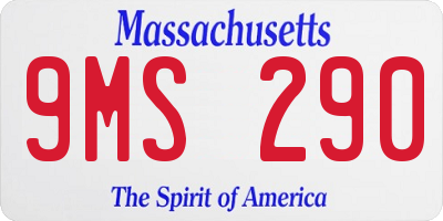 MA license plate 9MS290