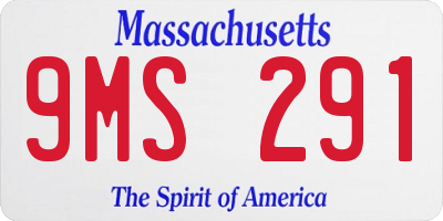 MA license plate 9MS291