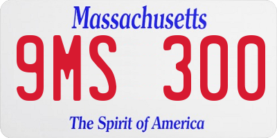 MA license plate 9MS300