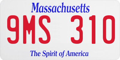 MA license plate 9MS310