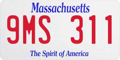 MA license plate 9MS311