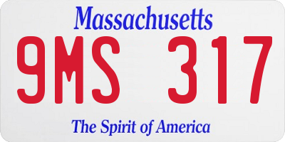 MA license plate 9MS317