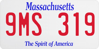 MA license plate 9MS319