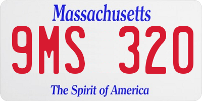 MA license plate 9MS320