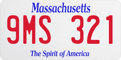 MA license plate 9MS321