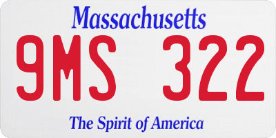 MA license plate 9MS322