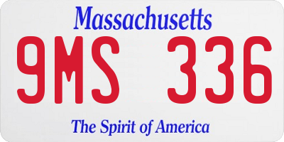 MA license plate 9MS336