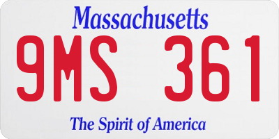 MA license plate 9MS361