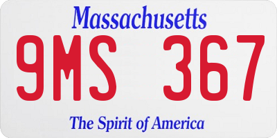 MA license plate 9MS367
