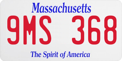 MA license plate 9MS368