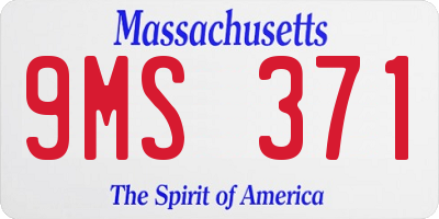 MA license plate 9MS371