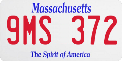 MA license plate 9MS372