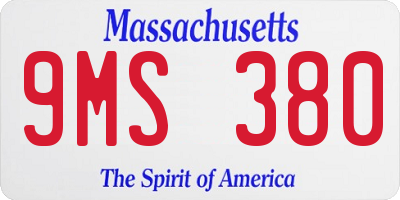 MA license plate 9MS380