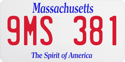 MA license plate 9MS381