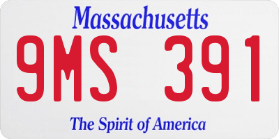 MA license plate 9MS391