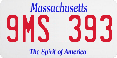 MA license plate 9MS393