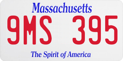 MA license plate 9MS395