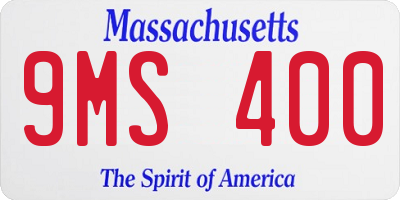 MA license plate 9MS400