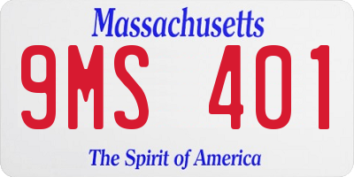 MA license plate 9MS401
