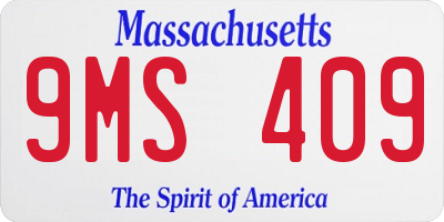 MA license plate 9MS409