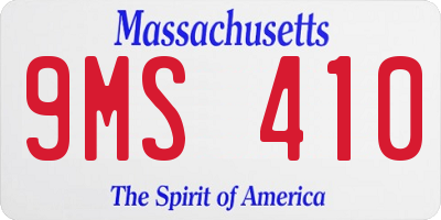 MA license plate 9MS410