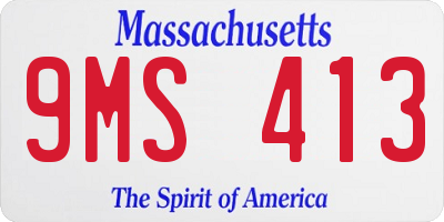 MA license plate 9MS413