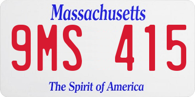 MA license plate 9MS415