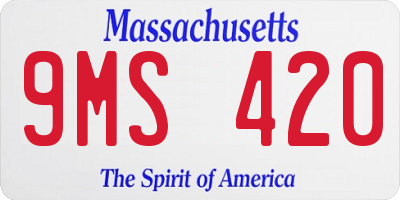 MA license plate 9MS420