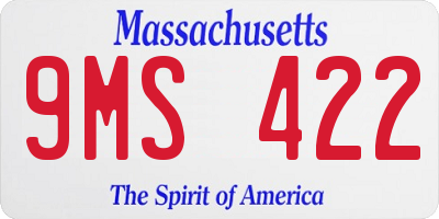 MA license plate 9MS422